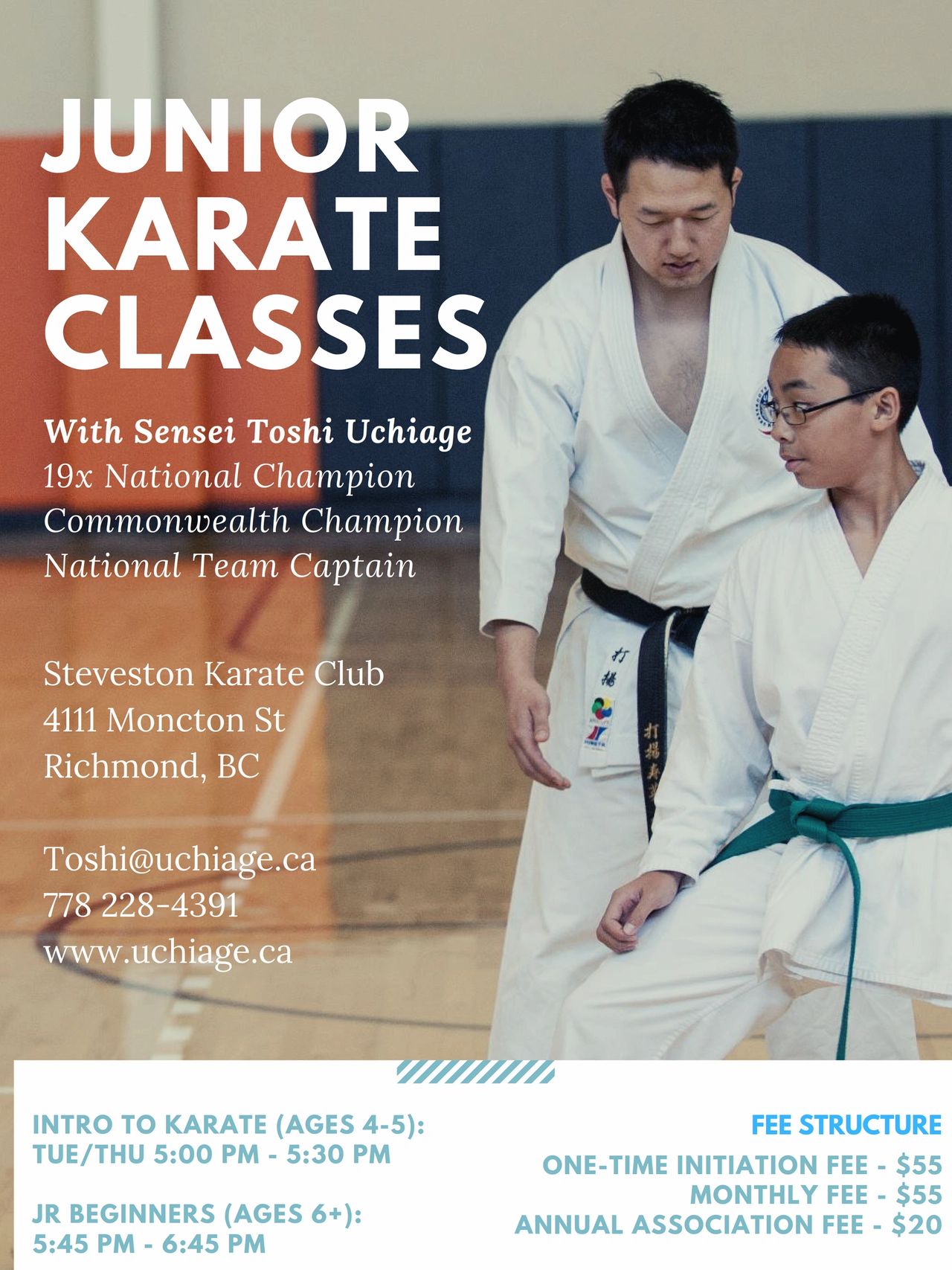 Classes with Sensei Toshi Steveston Karate Club